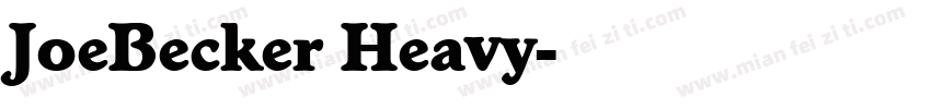 JoeBecker Heavy字体转换